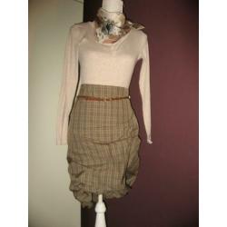 Pauw ballonrokje mt 2 / 38 taupe