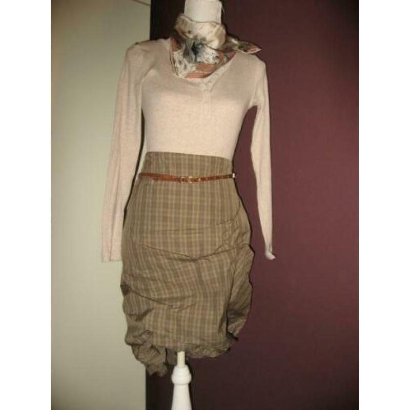 Pauw ballonrokje mt 2 / 38 taupe