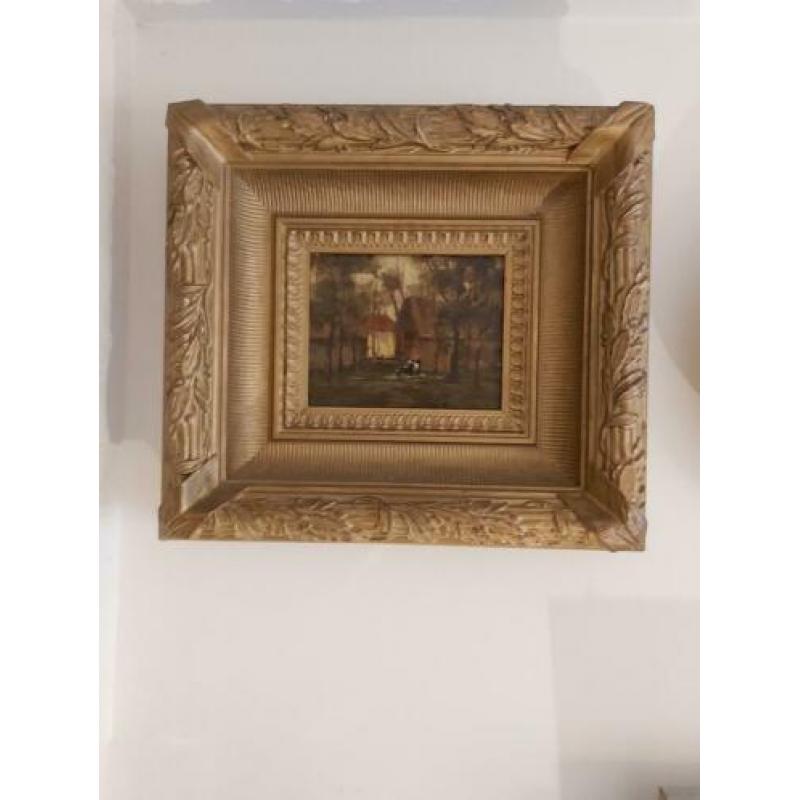 A.J. Groenewegen, fraai olieverf op paneel, gesigneerd