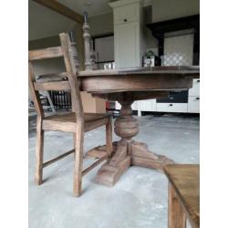 Ovale tafel, Tafel 4 personen, landelijke tafel, tafel