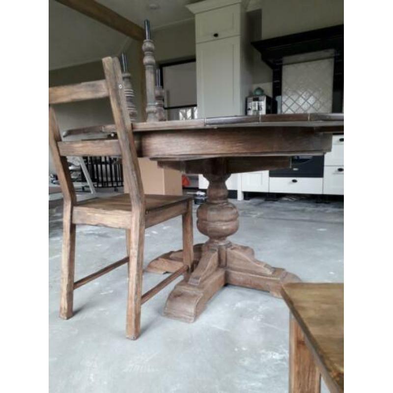 Ovale tafel, Tafel 4 personen, landelijke tafel, tafel