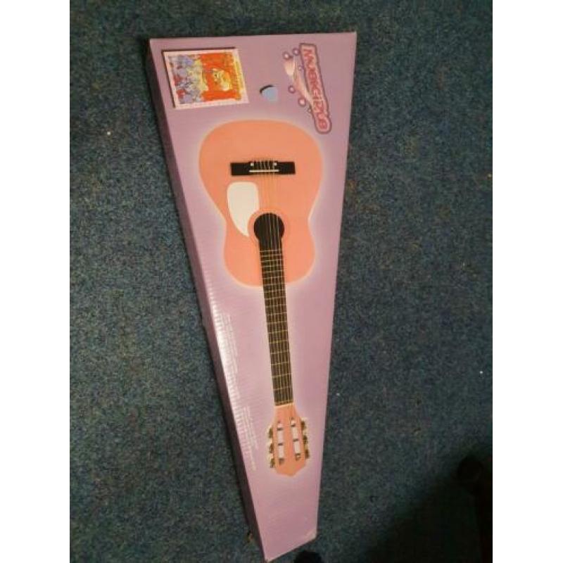 Kinder gitaar roze