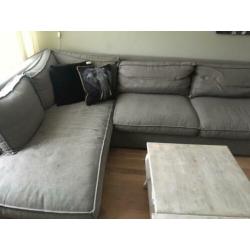 Gratis hoekbank (antraciet/bruin)