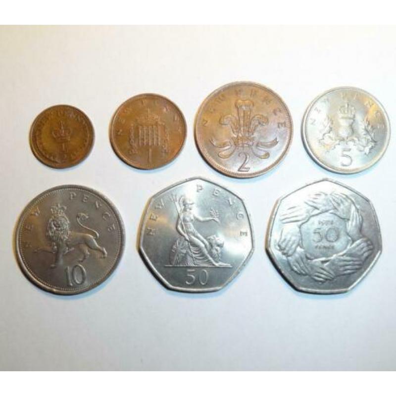 Munten Verenigd Koninkrijk, Elisabeth II 1968 - 1973