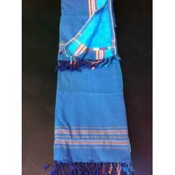kikoy strandlaken turquoise badhanddoek blauw sneldrogend.