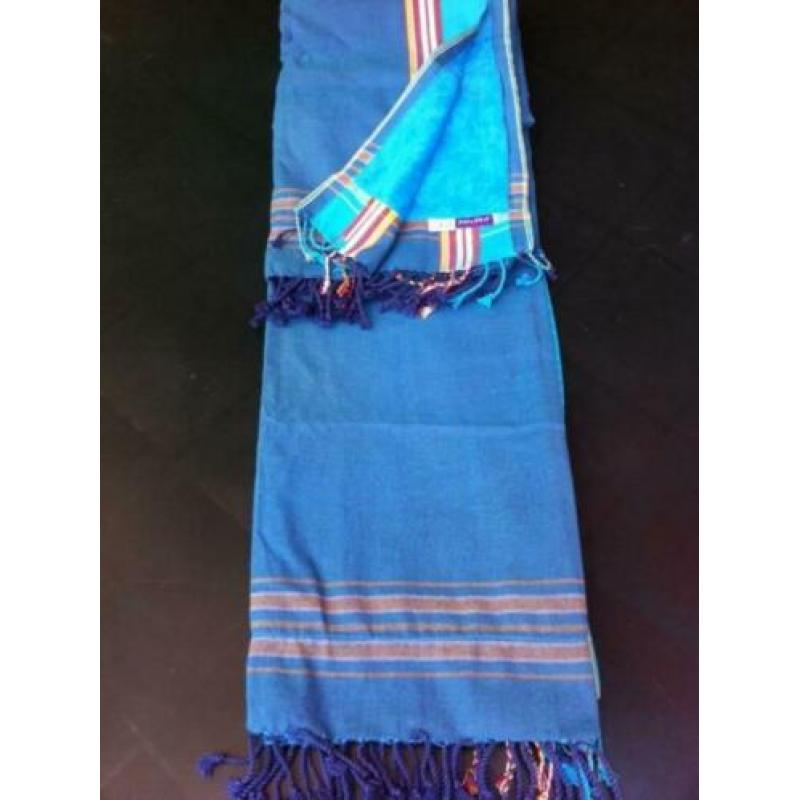 kikoy strandlaken turquoise badhanddoek blauw sneldrogend.