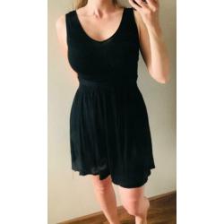 Supertrash fijngebreide zwarte jurk little black dress M