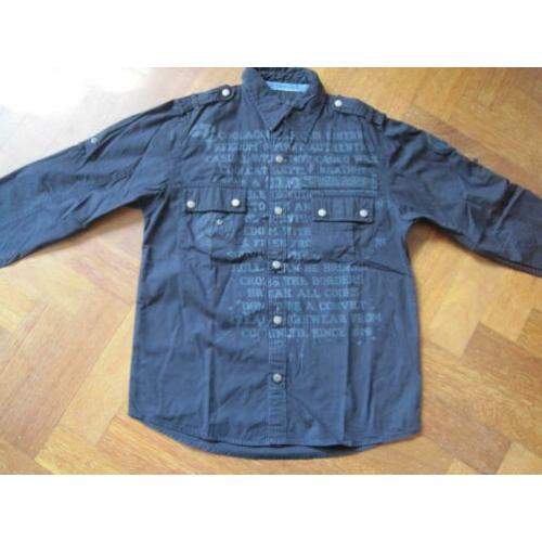 Zwarte stoere blouse, maat 152 (COOL CAT)