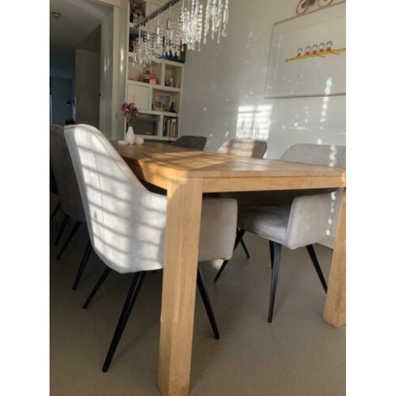 Tafel 100*220, blank eikenhout