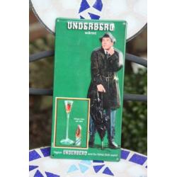 Mooi klein reclamebord Underberg wärmt likeur
