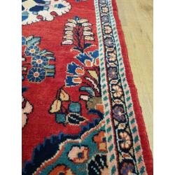 Vintage handgeknoopt perzisch tapijt Sarough 135x65