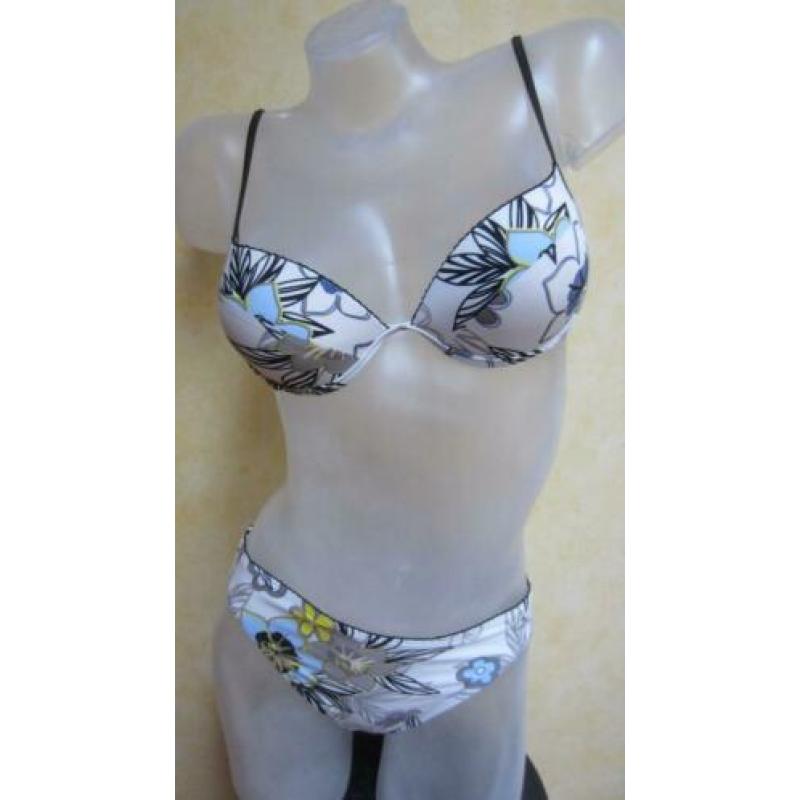 38B Nieuw wit blauw voorgevormde beugel bikini, 38 B