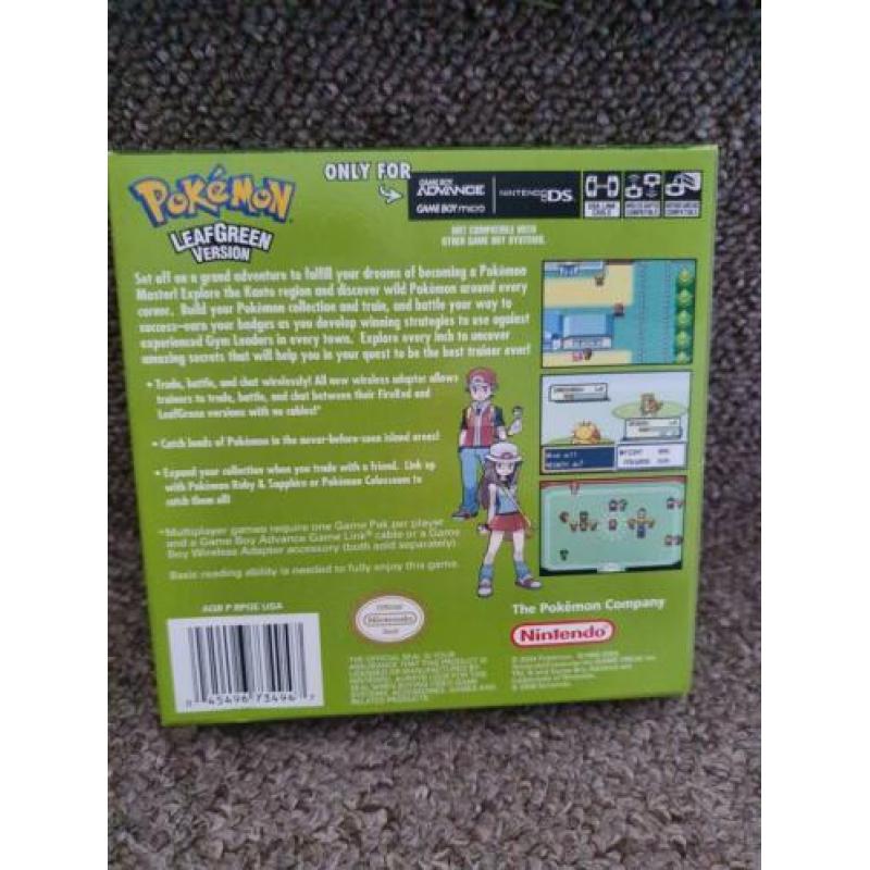 POKEMON leaf green game boy advance compleet