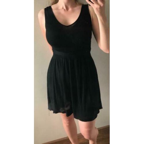 Supertrash fijngebreide zwarte jurk little black dress M