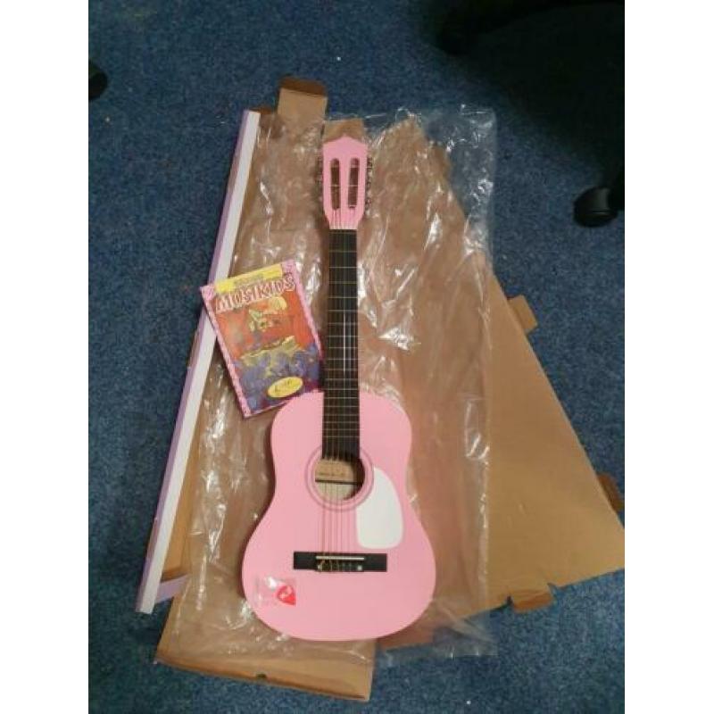 Kinder gitaar roze