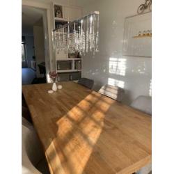 Tafel 100*220, blank eikenhout