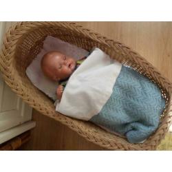 antieke pop Schildpad 35 met wieg