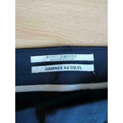 Maison Scotch tailored mooie zwarte 7/8 pantalon met bies M