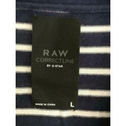 Gstar vest blauw wit mt l