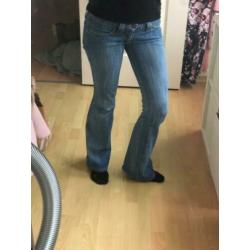 frankie b flared butterfly jeans