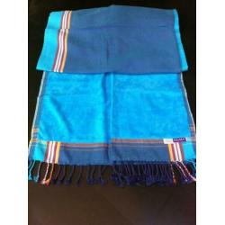 kikoy strandlaken turquoise badhanddoek blauw sneldrogend.