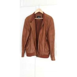 Arma leren jack jas jacket vintage pilotenmodel, bruin mt 54