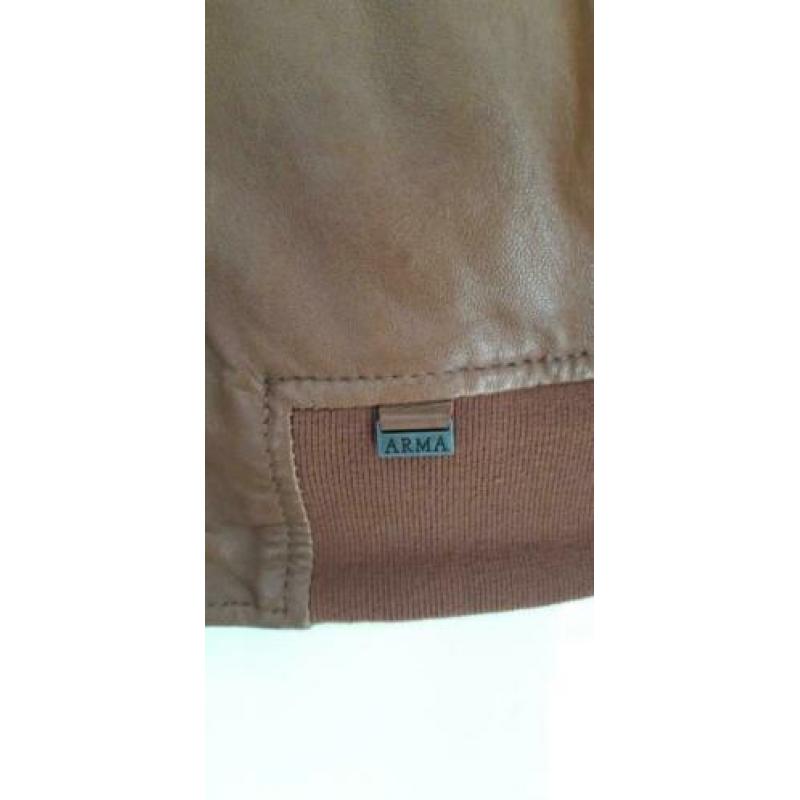 Arma leren jack jas jacket vintage pilotenmodel, bruin mt 54
