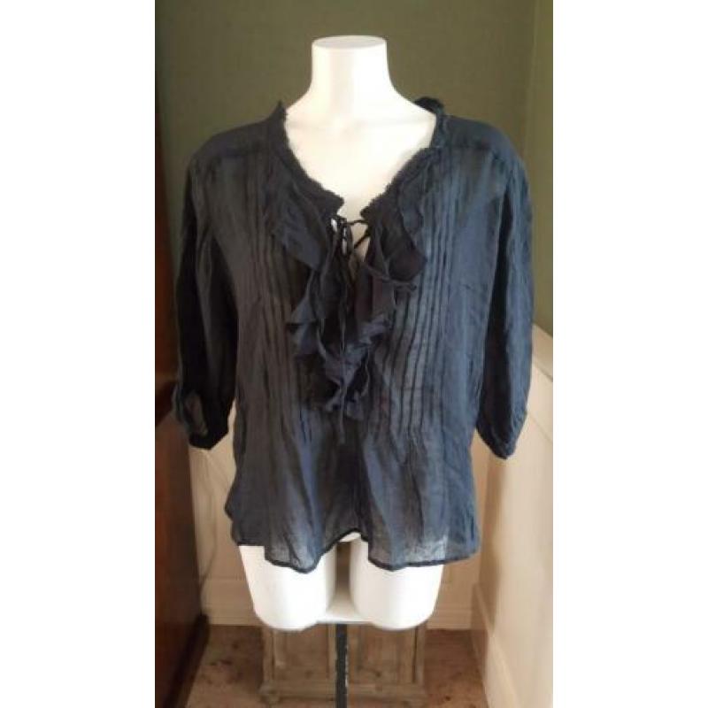 ZGAN zwarte RALPH LAUREN blouse top mt M 38/40, topje zwart