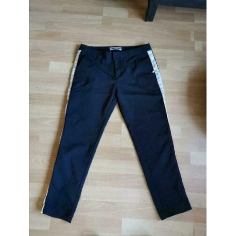 Maison Scotch tailored mooie zwarte 7/8 pantalon met bies M