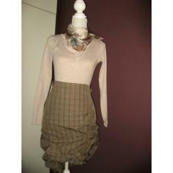 Pauw ballonrokje mt 2 / 38 taupe