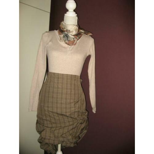 Pauw ballonrokje mt 2 / 38 taupe