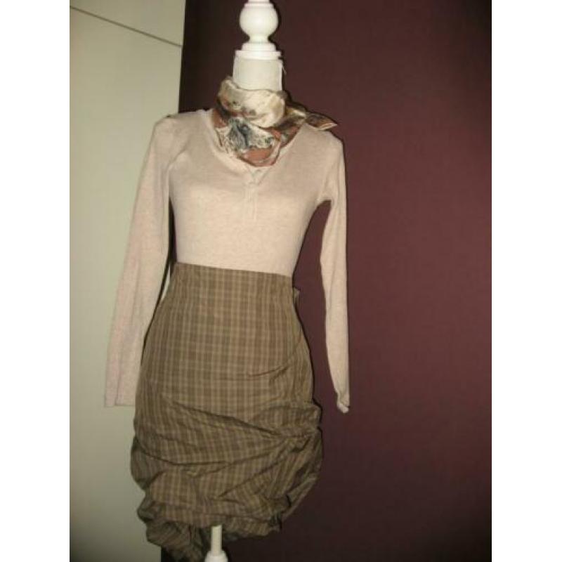 Pauw ballonrokje mt 2 / 38 taupe