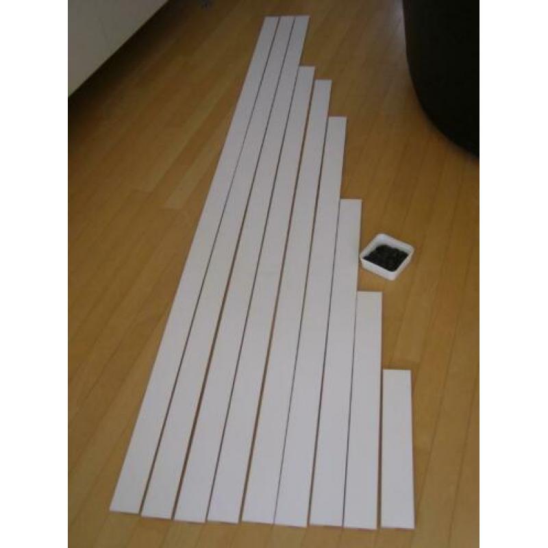 CANDO plinten + clips, 14,5 m; wit, blok; 7 cm hoog
