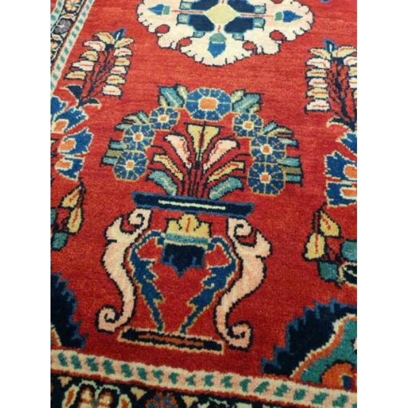 Vintage handgeknoopt perzisch tapijt Sarough 135x65