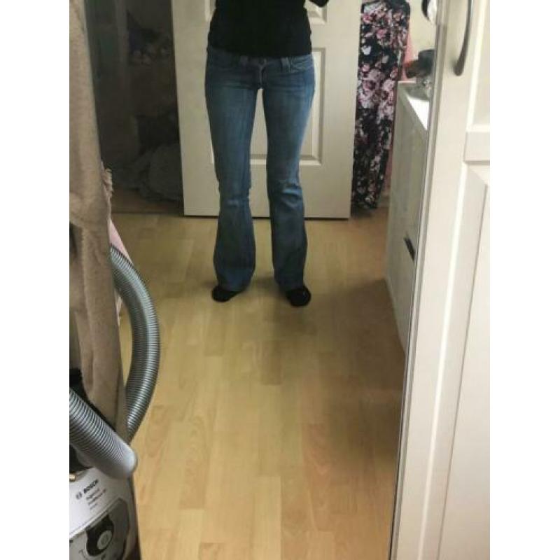 frankie b flared butterfly jeans