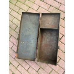 Oude ijzer gereedschap koffer