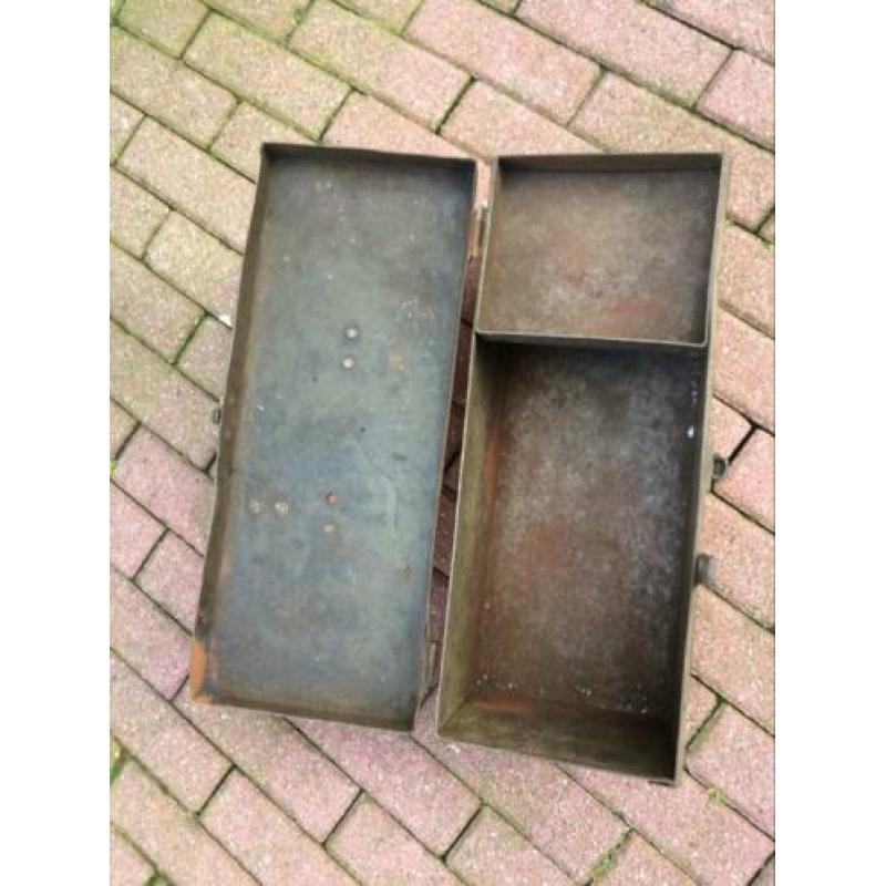 Oude ijzer gereedschap koffer