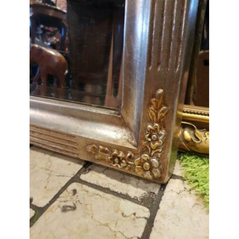 Franse spiegel facetgeslepen glas 90cm hoog