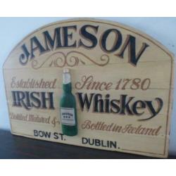 Uniek groot handgeschilderd Iers pubbord/Jameson whiskey