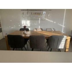 Tafel 100*220, blank eikenhout