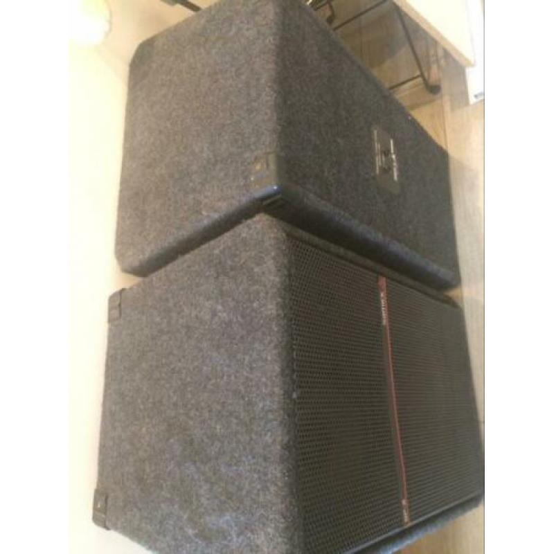 PA Stereo set versterker/eq/speakers/flightcase