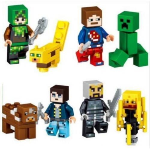 MINECRAFT poppetjes uitdeel pluche figuren stickers zakjes