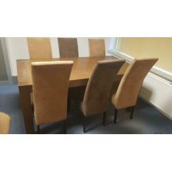 Eethoek met 6 stoelen