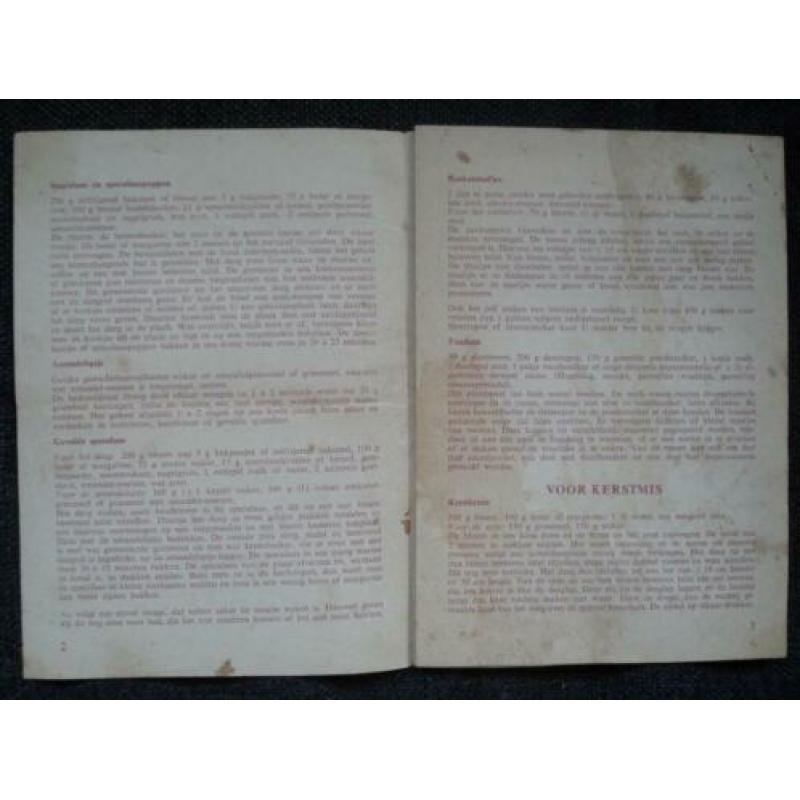 Brochure Sinterklaas 1948 Den haag voedingsraad recepten