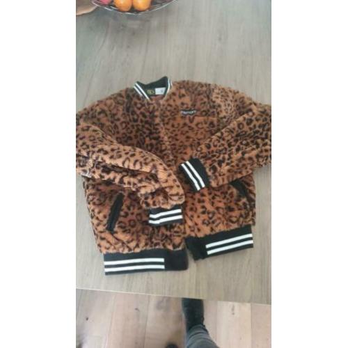 NIEUW! Jas bomberjack vest met tijgerprint 9lemons maat XL