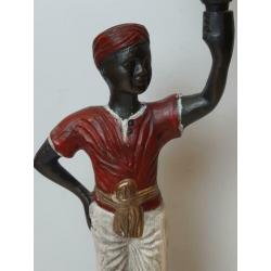 2 bronzen kandelaars met windlicht