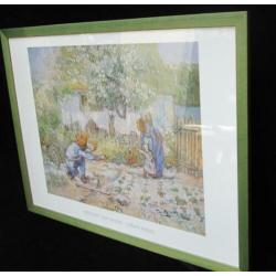 Prent Vincent van Gogh -Primi Passi in Houten Lijst 54 x 74