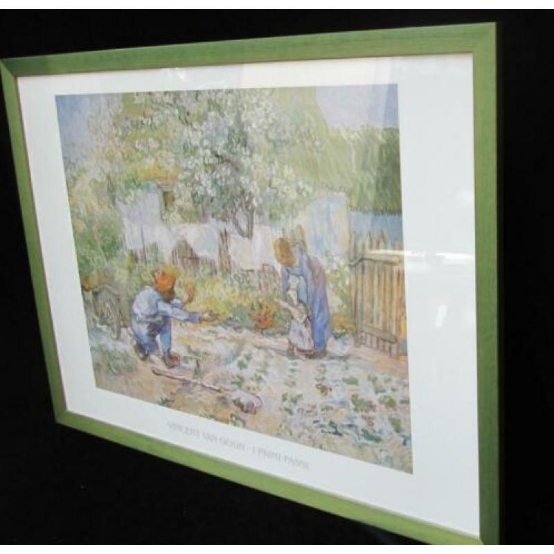 Prent Vincent van Gogh -Primi Passi in Houten Lijst 54 x 74