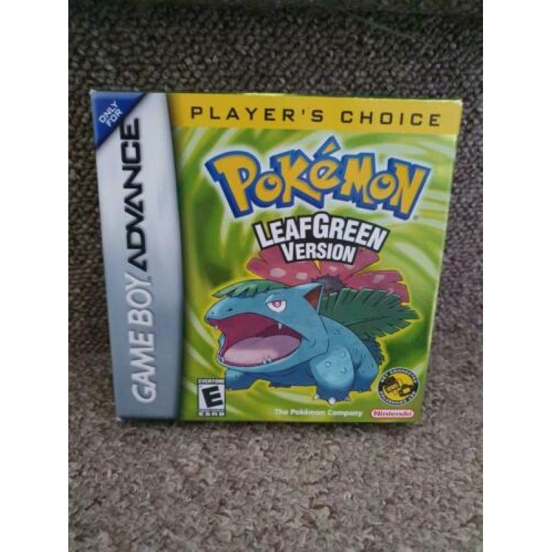 POKEMON leaf green game boy advance compleet