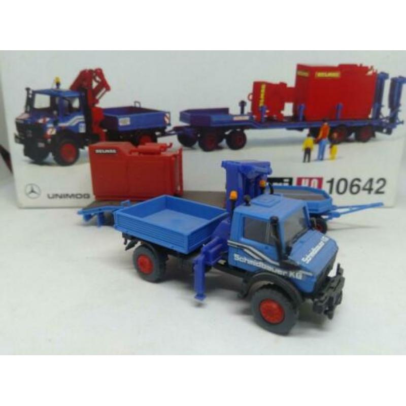 Mercedes Benz unimog sz dieplader 1:87 h0 kibri Pol